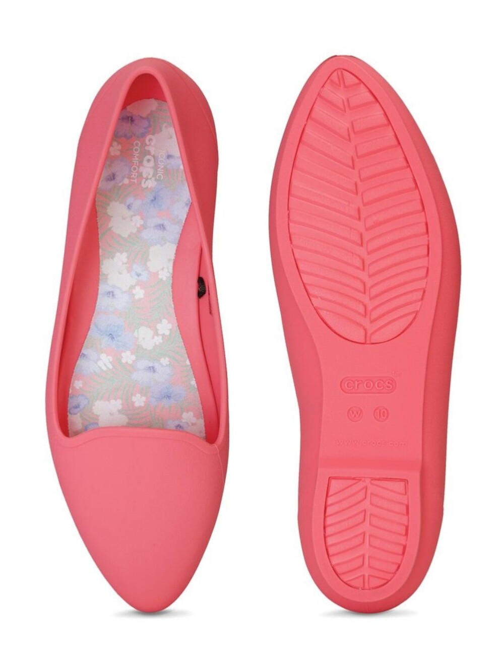 Crocs Women's Eve Coral Pink Ballet Flats